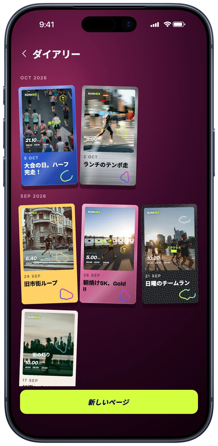 すべてのランに 1ページを。