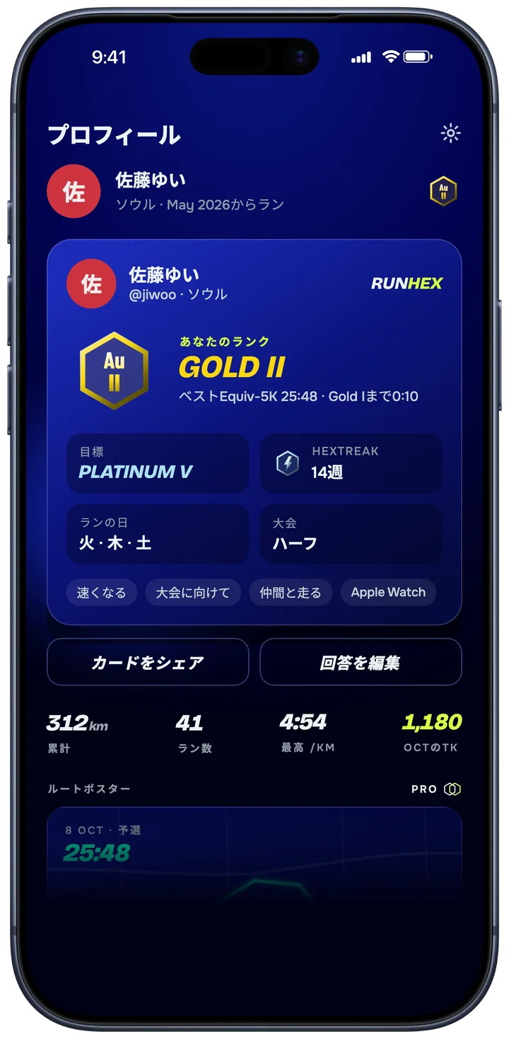 すべてのランに ランクを。